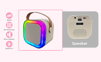 Mini Karaoke Machine for Kids Adults | Portable Bluetooth Karaoke Speaker with Mic for Kids Teens Adults, Ideal Gifts for Girls Boys Birthday Holiday Home Party