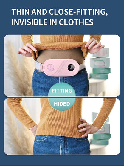 Menstrual Heating Pad Massager | Period Pain Relief Device | Portable Cordless Period Pain Relief | Backpain & Stomach Pain Relief Massager | Period Pain Relief Belt | Menstrual Heating Pad for Girls Cramps