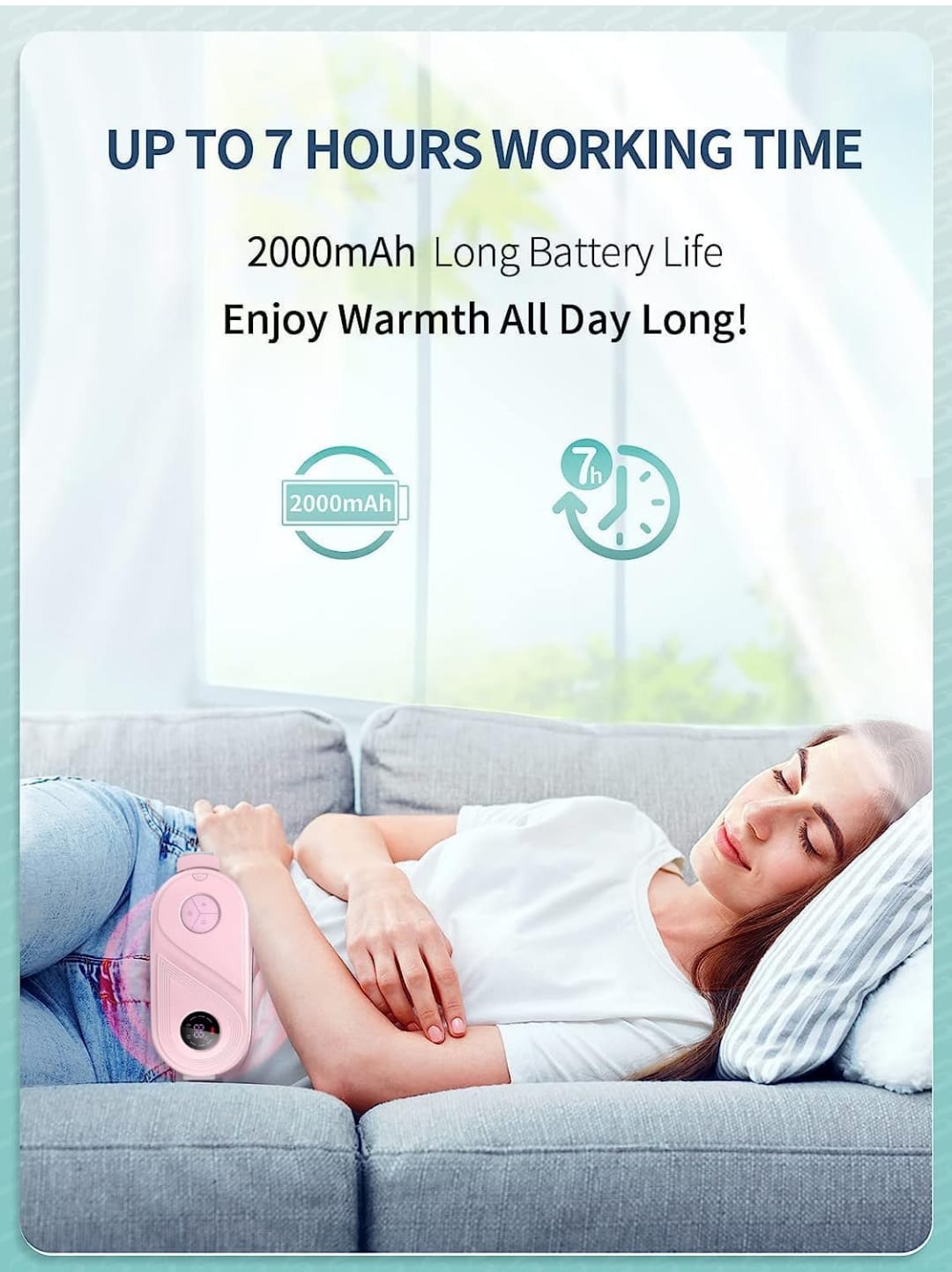 Menstrual Heating Pad Massager | Period Pain Relief Device | Portable Cordless Period Pain Relief | Backpain & Stomach Pain Relief Massager | Period Pain Relief Belt | Menstrual Heating Pad for Girls Cramps