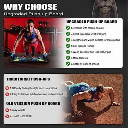 Fit beast Push Up Bars Fitness Equipment 9 In 1 Pushup Board