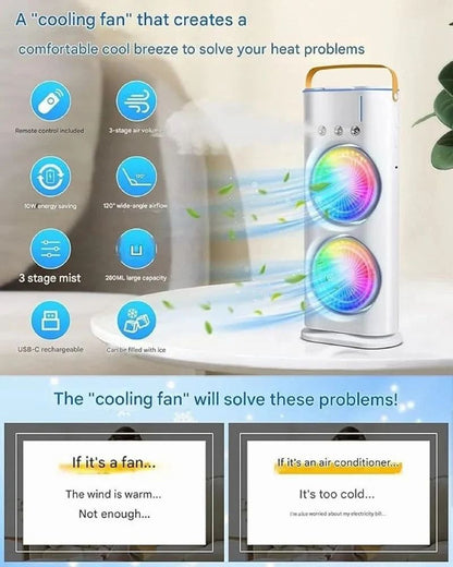 Mini Air Cooler Double Fan Mist Cooler