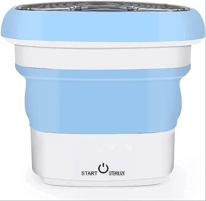 2Kg Portable Foldable Mini Top Loading Washing Machine with Spinner & Dryer for Baby Clothes, Semi Automatic Bucket Washer with Modes for Home, Travel & Multipurpose (Multi)
